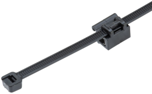 Edge clip, max. bundle Ø 48 mm, nylon/steel galvanized, black, (L x W x H) 188 x 12.2 x 11.9 mm