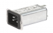 IEC plug C20, 50 to 60 Hz, 16 A, 250 VAC, 300 µH, faston plug 6.3 mm, C20F.0121