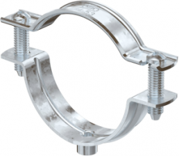 Spacer clamp, max. bundle Ø 53 mm, steel, hot dip galvanized, (L x W) 84 x 18 mm
