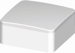 Cap, square, (L x W x H) 15 x 15 x 11.7 mm, white, for pushbutton switch, 2271.1012