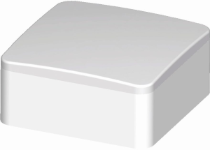 Cap, square, (L x W x H) 15 x 15 x 8.9 mm, white, for pushbutton switch, 2271.1017