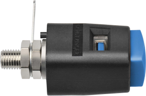 Quick pressure clamp, blue, 30 VAC/60 VDC, 16 A, thread, nickel-plated, SDK 504 / BL