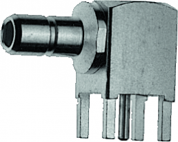 SMB plug 50 Ω, solder connection, angled, 100024863