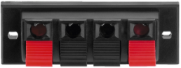 Speaker terminal connection, Lautsprecher-Klemmanschluss, 4-polig, schrauben