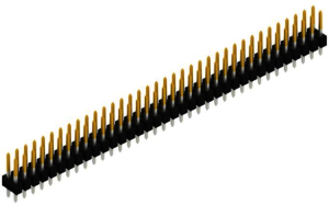 Pin header, 72 pole, pitch 2.54 mm, straight, black, 10055235