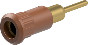 4 mm socket, round plug connection, mounting Ø 8.2 mm, brown, 64.3012-27