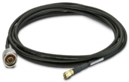 Coaxial Cable, R-SMA plug (straight) to N plug (straight), 50 Ω, LMR-195, grommet black, 1 m, 2903264