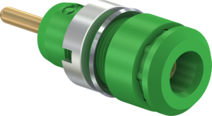 2 mm socket, round plug connection, mounting Ø 8.6 mm, CAT III, green, 65.9194-25