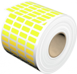 Polyester Label, (L x W) 16 x 7 mm, yellow, Roll with 12500 pcs