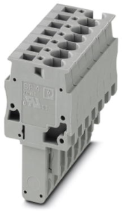 Plug, spring balancer connection, 0.08-6.0 mm², 7 pole, 32 A, 8 kV, gray, 3042955