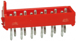 Pin header, 12 pole, pitch 1.27 mm, straight, red, 8-215464-2
