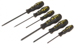 ESD screwdriver kit, PZ0, PZ1, PZ2, 3 mm, 5.5 mm, Pozidriv/slotted, T4741ESD