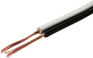 PVC Flat ribbon cable, disconnectable, 2 x 0.14 mm², white/black