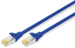 Patch cable, RJ45 plug, straight to RJ45 plug, straight, Cat 6A, S/FTP, LSZH, 2 m, blue