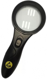 ESD hand magnifier Ø 62mm 5x magnification LEDlight, 2-298
