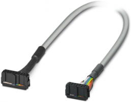 Connecting line, 10 m, IDC/FLK socket connector angled to IDC/FLK socket connector angled, 0.129 mm², AWG 26, 2293941