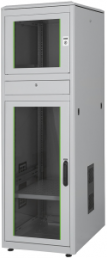 36 HE industrial PC cabinet with glass door, IP54, (H x W x D) 1780 x 600 x 800 mm, IP40, sheet steel, light gray, DN-19 36U-6/8-PC-1