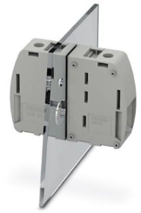 Feed through terminal, 1 pole, 25-95 mm², clamping points: 2, gray, screw connection, 232 A