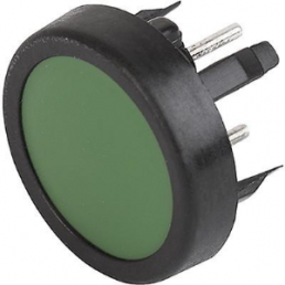 Short-stroke pushbutton, Form A (N/O), 80 mA/24 VDC, unlit , actuator (black), 3 N, solder connection