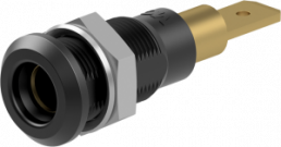 4 mm socket, plug-in connection, mounting Ø 8.1 mm, black, 64.3040-21