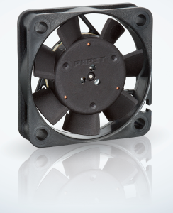 DC axial fan, 12 V, 40 x 40 x 10 mm, 10 m³/h, 26 dB, sintec slide bearing, ebm-papst, 412 F/2H-038