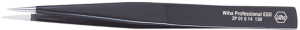 ESD general purpose tweezers, uninsulated, antimagnetic, Chrome-nickel-stainless steel, 130 mm, ZP01014130