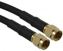 Coaxial Cable, SMA plug (straight) to SMA plug (straight), 50 Ω, RG-58, grommet black, 500 mm, 135101-04-M0.50