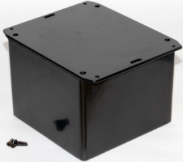 ABS enclosure, (L x W x H) 120 x 120 x 94 mm, black (RAL 9005), IP54, 1591VSFLBK