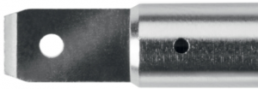 4 mm socket, flat plug connection, mounting Ø 6 mm, black, EPB 6792 NI / FST 4.8X0.8 / SW