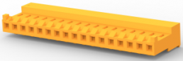 Socket header, 17 pole, pitch 3.96 mm, straight, orange, 4-643817-7