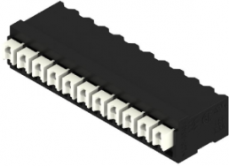 PCB terminal, 11 pole, pitch 3.5 mm, AWG 28-14, 12 A, spring-clamp connection, black, 1874940000