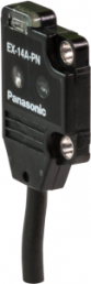 Diffuse mode sensor, 0.025 m, NPN, 12-24 VDC, cable connection, IP67, EX14B