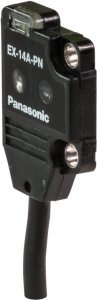 Diffuse mode sensor, 0.025 m, NPN, 12-24 VDC, cable connection, IP67, EX14A