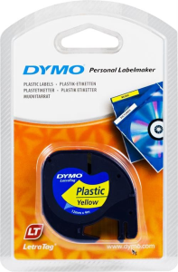 Labelling tape cartridge, 12 mm, tape yellow, font black, 4 m, S0721670