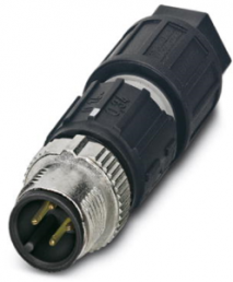 Plug, M12, 4 pole, IDC connection, screw locking, straight, 1521591