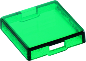 Cap, square, (L x W x H) 15 x 15 x 3.8 mm, green, for pushbutton switch, 5.49.275.036/1503