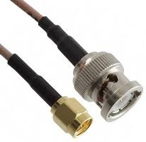 Coaxial Cable, BNC plug (straight) to SMA plug (straight), 50 Ω, RG-316/U, grommet black, 500 mm, 245101-01-M0.50