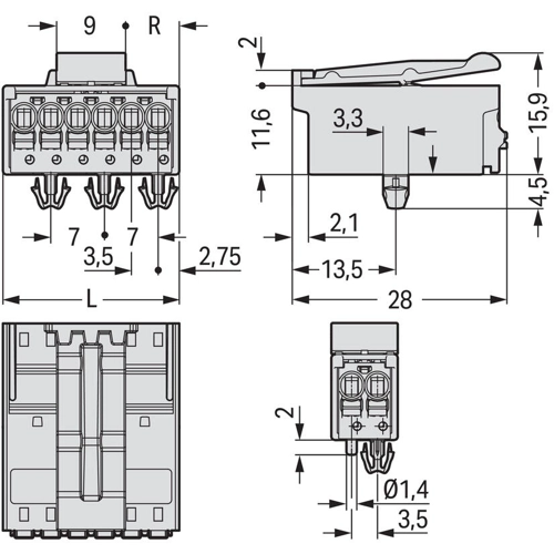 2091-1530/020-000 WAGO PCB Connection Systems Image 2