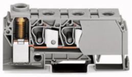 Distribution terminal block, spring-clamp connection, 0.2-10 mm², 1 pole, 125 A, 8 kV, gray, 284-621