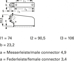 Housing for female/male connector, 1393583-6