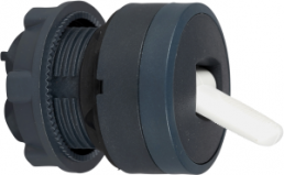 Toggle switch, unlit, latching, waistband round, white, front ring black, mounting Ø 22 mm, ZB5AD2801
