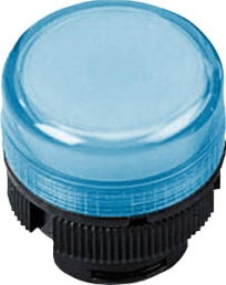 Signal light, waistband round, blue, front ring black, mounting Ø 22 mm, ZA2BV06