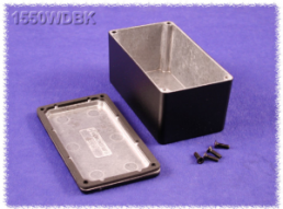 Aluminum die cast enclosure, (L x W x H) 115 x 64 x 51 mm, black (RAL 9005), IP66, 1550WDBK