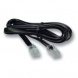 Modular cable, RJ12 plug, straight to RJ12 plug, straight, 3 m, black