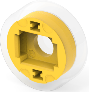 Actuator, round, Ø 10.2 mm, (H) 3.5 mm, yellow, for input pushbutton, 2311402-5