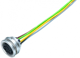 Sensor actuator cable, M16-flange socket, straight to open end, 4 pole, 0.2 m, 5 A, 09 0312 702 04
