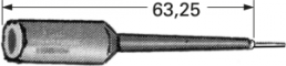 Test probe, socket 4 mm, 2.5 kV, black, 3561-0