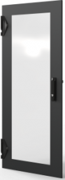 Varistar CP Glazed Door With 3-Point Locking,RAL 7021, 24 U, 1200 H, 600W
