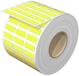 Polyester Device marker, (L x W) 20 x 8 mm, yellow, Roll with 1000 pcs
