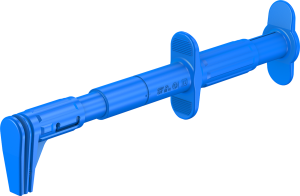 Flat measuring gripper, blue, max. 25 mm, L 152 mm, CAT III, socket 4 mm, 66.9829-23